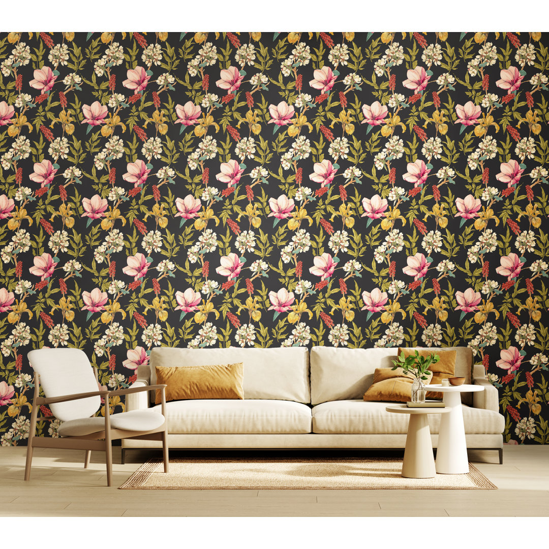 Orchid Bloom Artichoke Smooth Matt Wallpaper