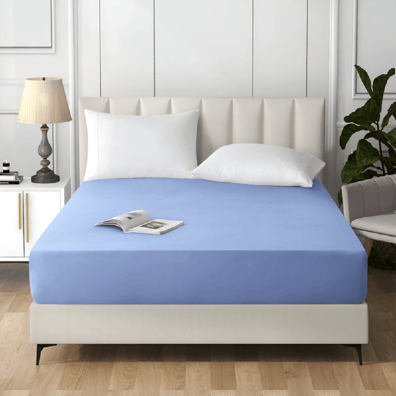 Angeliza Microfiber Standard Fitted Sheet, Kingsize (5'), Sky Blue