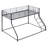 Metal Floor Bunk Bed, Twin XL Over Queen, Black-755082096