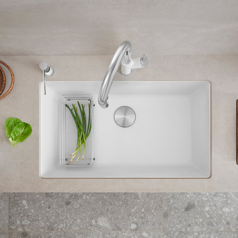 Precis SILGRANIT 30" L X 18" W Undermount Kitchen Sink, White