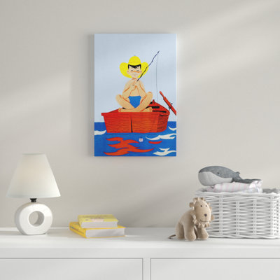Fishing Alone - Wrapped Canvas Print