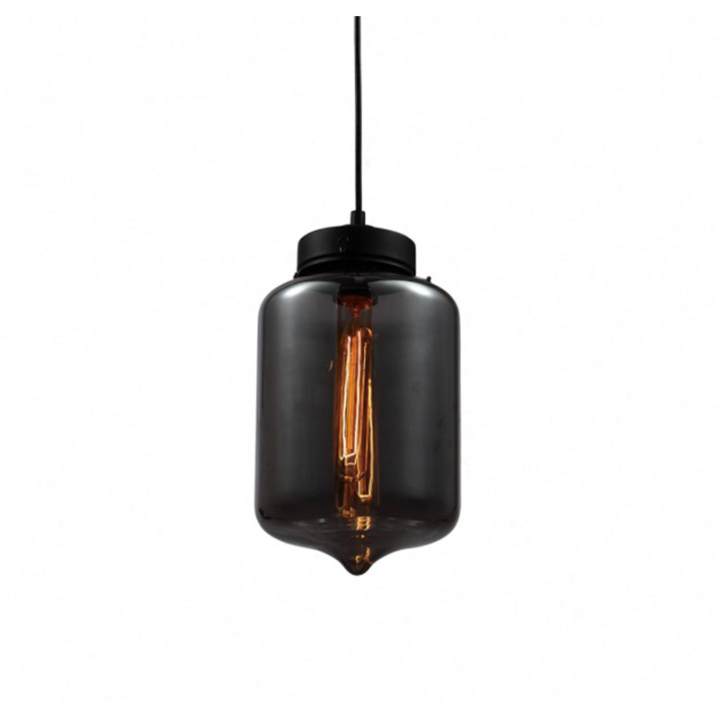 Luminaire à pot simple 1 lumières Aquino, Fumée