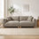 Canapé 88,9 "à 2 places avec coussins décoratifs, canapé peu encombrant pour studio