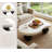 Modern 47" Cloud-Shaped Coffee Table with Three Ball Legs, Minimalist Low Accent Table for Living Room and Lounge Spaces-890196494-890196495