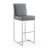 Element Modern Vegan Leather Upholstered Stainless Steel Bar Stool in Graphite-90542472-99078612