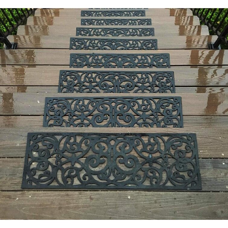 Treads All Weather Outdoor Staircase Mats Rubber Step Cover Non Slip Stair