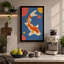 Leaping Koi Geometric - Wrapped Canvas-211670357-211670364