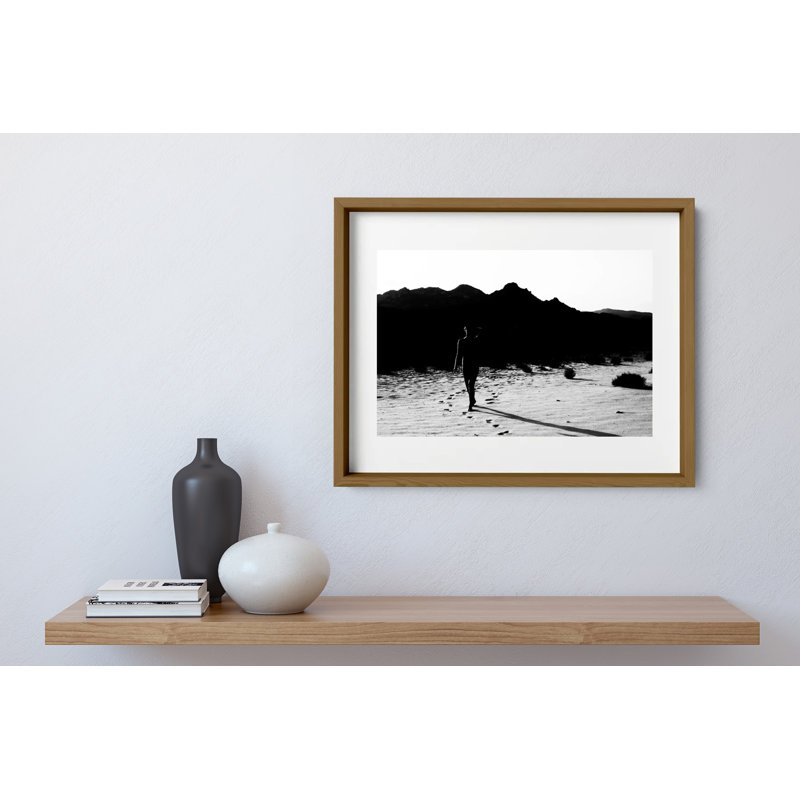 Morricone Print by Joseph Regan, Walnut, 14" H x 16" W x 0.75" D