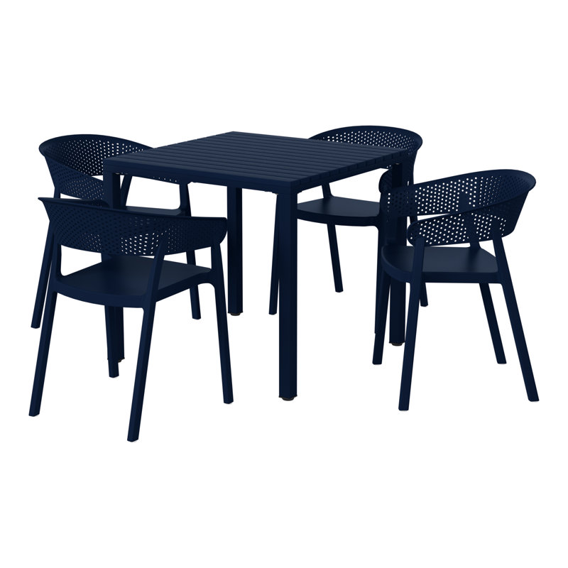 Ensemble repas carré pour 4 personnes, Navy