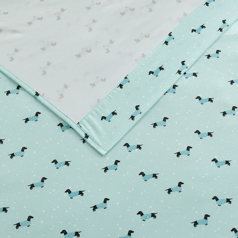 Aqua Dogs Full Microfiber Print Sheet Set