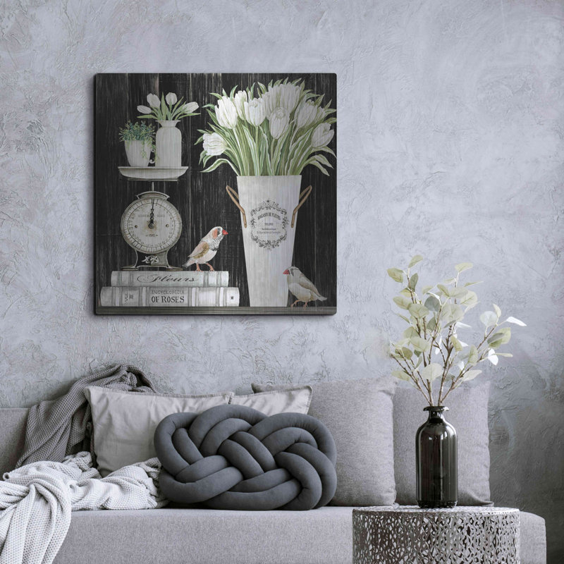 «Tulips And Scales» par Cindy Jacobs, H 36 po x l 36 po