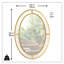 Miroir ovale Hollywood Regency, 32,75 pouces