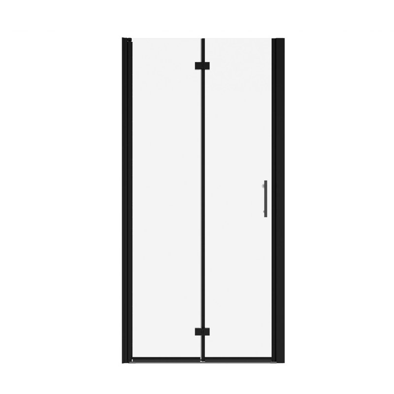 34"x72"Universal Pivot Shower Door, Matte Black