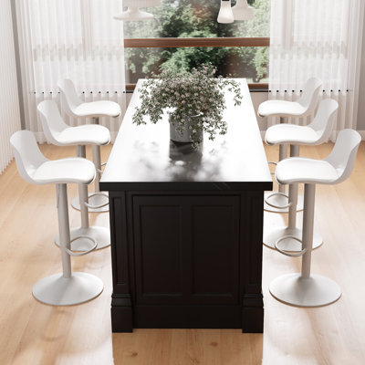 Tabouret de bar pivotant à hauteur réglable moderne avec repose-pieds pour îlot de cuisine