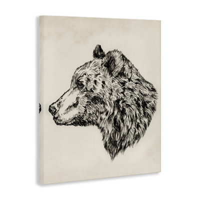 «Woodland Bear», art mural sur toile par Victoria Barnes