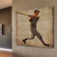 «Vintage Baseball Swing», reproduction sur toile tendue-18742258