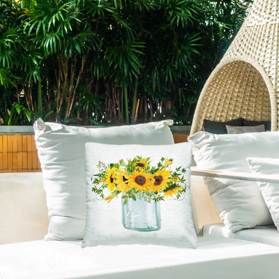 Coussin d'extérieur Country Sunflower Blossoms
