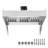 Commercial Exhaust Hood, 7FT Food Truck Hood with 3 Detachable U-shaped Grid Oil Filters, Rust-Resistant Stainless Steel for Kitchens and Restaurants