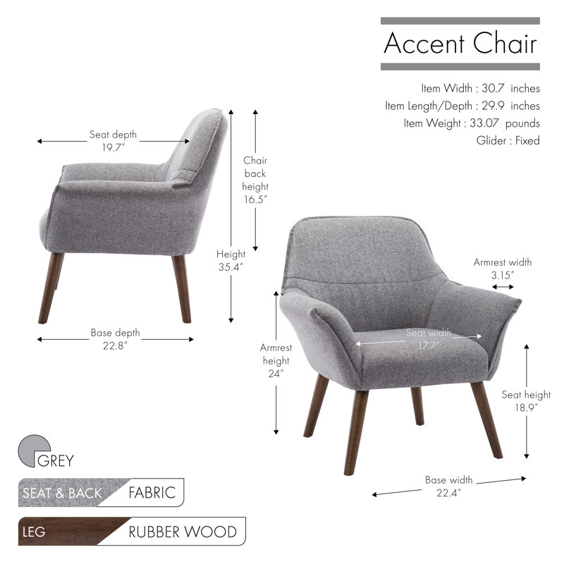 Felicia Armchair, Grey