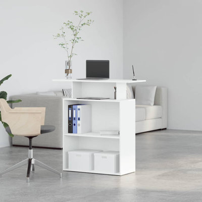 Latitude Run Reception Desk Sonoma Oak 100X40x104 Cm Engineered Wood