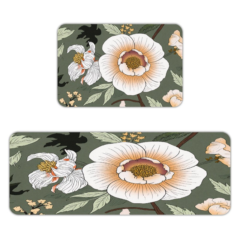 Tapis de cuisine antidérapant 2 pièces