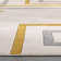 Clarys Gold Modern Geometric Lines 3D Textured Rug