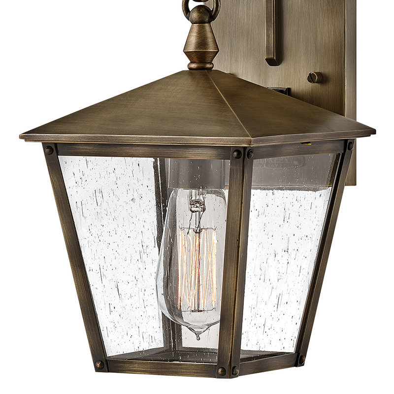 Huntersfield 1 - Bulb 13.75" H Outdoor Wall Lantern, Burnished Bronze