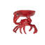 Distressed Red Decorative Cast Iron Crab Shaped Dish