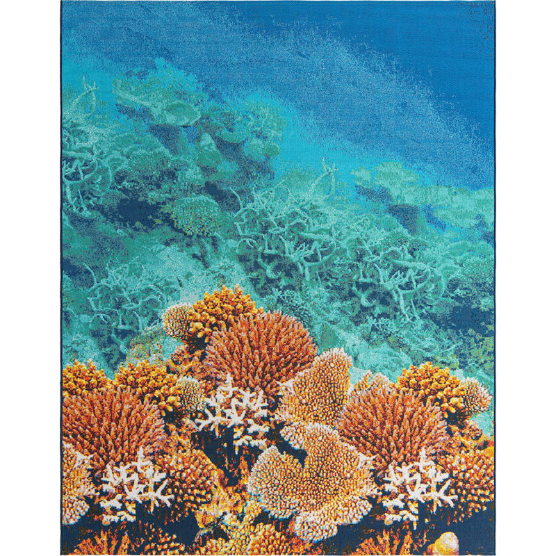 Tapis extérieur bleu iris, Rectangle 7 pi 10 po x 10 pi