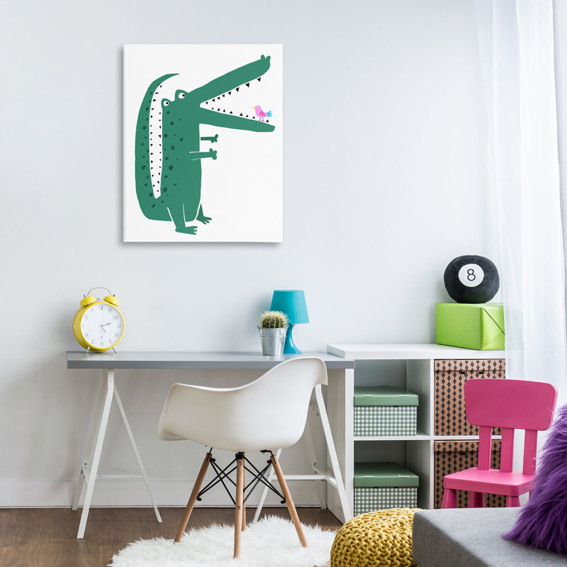 Alligator & Bird Friends, conception de Carla Daly, H 40 po x l 30 po