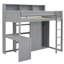 Lit mezzanine simple avec plusieurs tablettes de rangement et garde-robe-1769892531