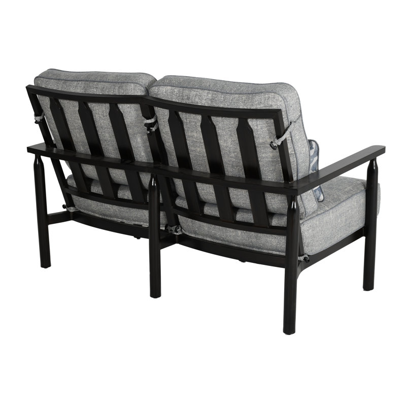 Holland Cushioned Loveseat w/Two Accent Pillows