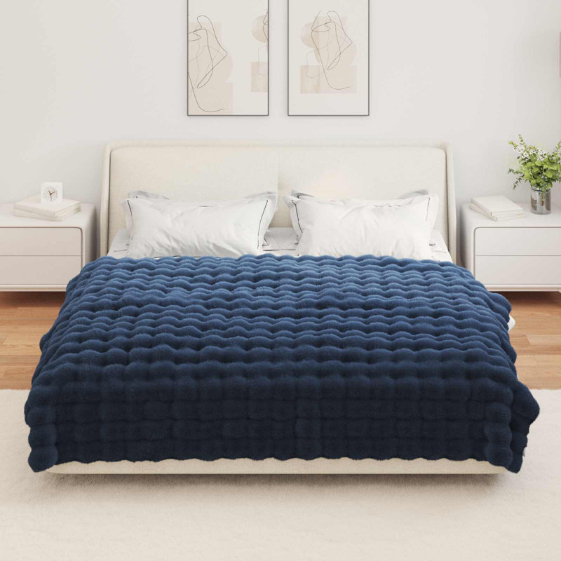 1-36 Throw Blanket, 150cm x 220cm, Marine Blue