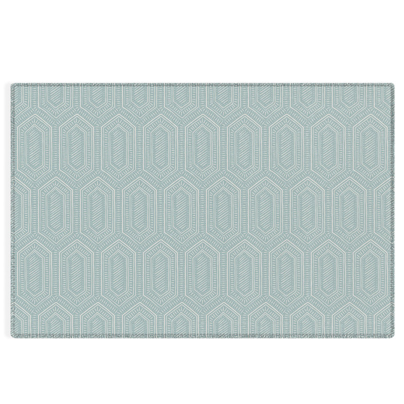 Geometric Indoor Rug, Rectangle 4' x 6'