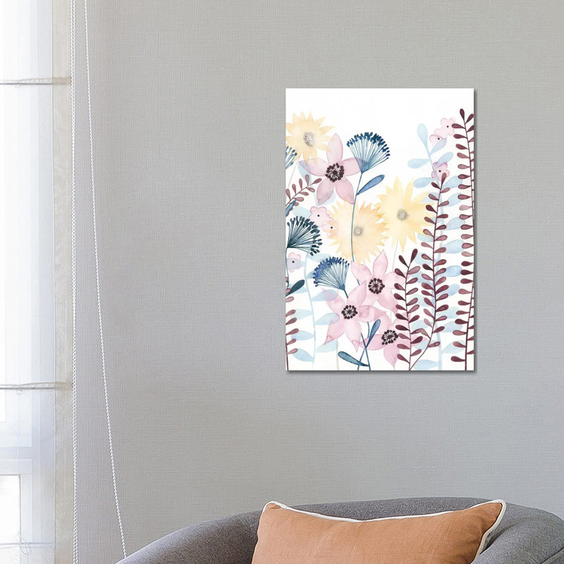 Pastel Posies I by Grace Popp - Wrapped Canvas Painting, 66.04 cm H x 45.72 cm W x 3.175 cm D