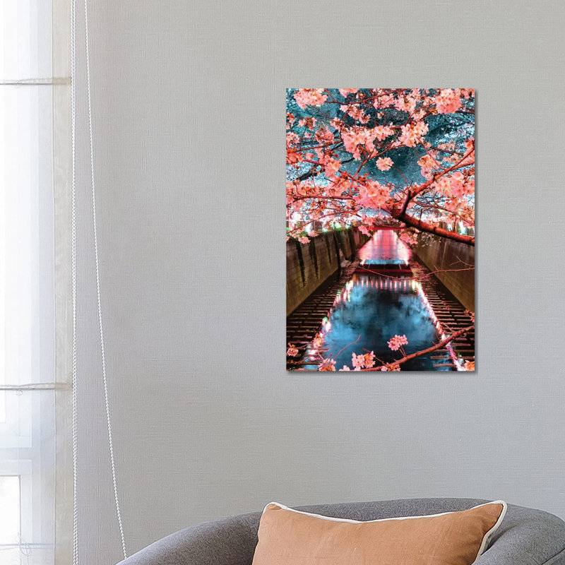Cherry Blossom At Meguro Canal III by Philippe Hugonnard - Wrapped Canvas Gallery-Wrapped Canvas Giclée