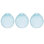 7,16 po Abat-jour globe en verre à bulles bleues, paquet de 3 - abat-jour de remplacement décoratif avec 2,25 po Contour des lèvres - Verre texturé à bulles