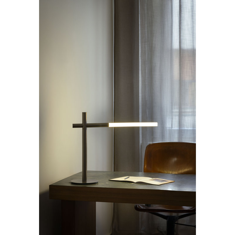 Bianca Table Lamp, Matte Black Silk