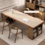 Bureau moderne et simple en bois massif-1125967507