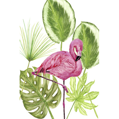 «Tropical Flamingo II», peinture sur toile