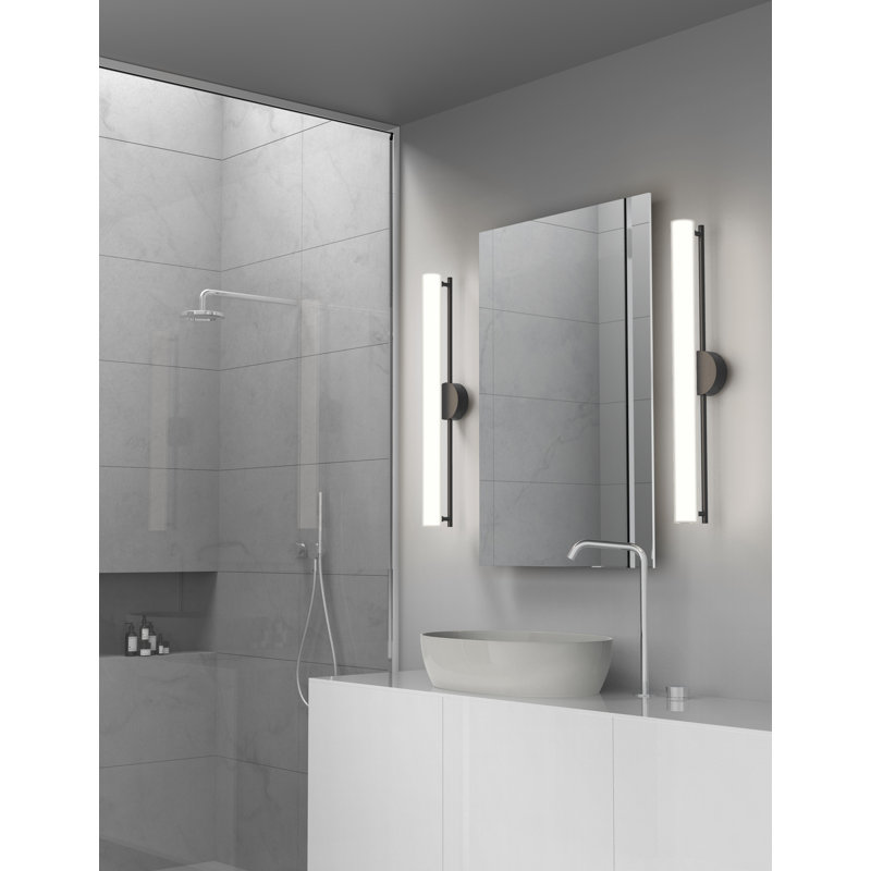 Gramercy Sleek Black LED Cylinder Sconce with Touch Dimmer