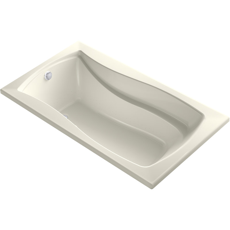 Mariposa 66" x 36" Air Acrylic Bathtub, Biscuit