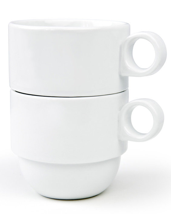 Tasse à café empilable Monaco, Blanc
