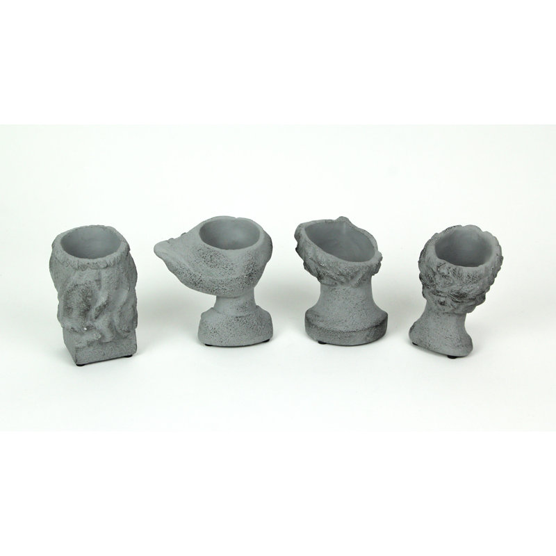 Edelie Statue Planter, Gray
