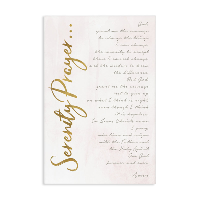 Serenity Prayer Scripture Canvas, design par Anna Quach, H 45 po x l 30 po