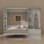 Lit escamotable avec rangement et lumières DEL, cadre mural escamotable peu encombrant avec tablettes et armoire-131100506