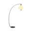 Lampe sur pied en fer et en tissu de style médiéval