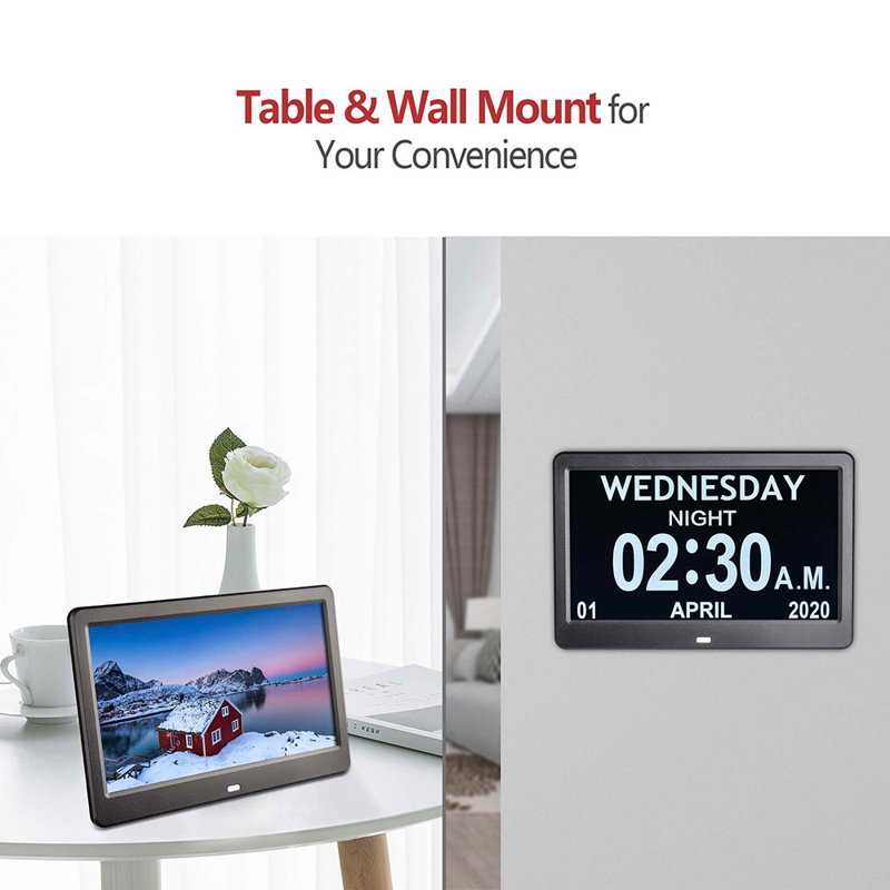 Digital Electric Tabletop Clock with Alarm in Black