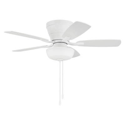 Ventilateur de plafond Emmah Hugger avec 5 pales, ensemble d'éclairage