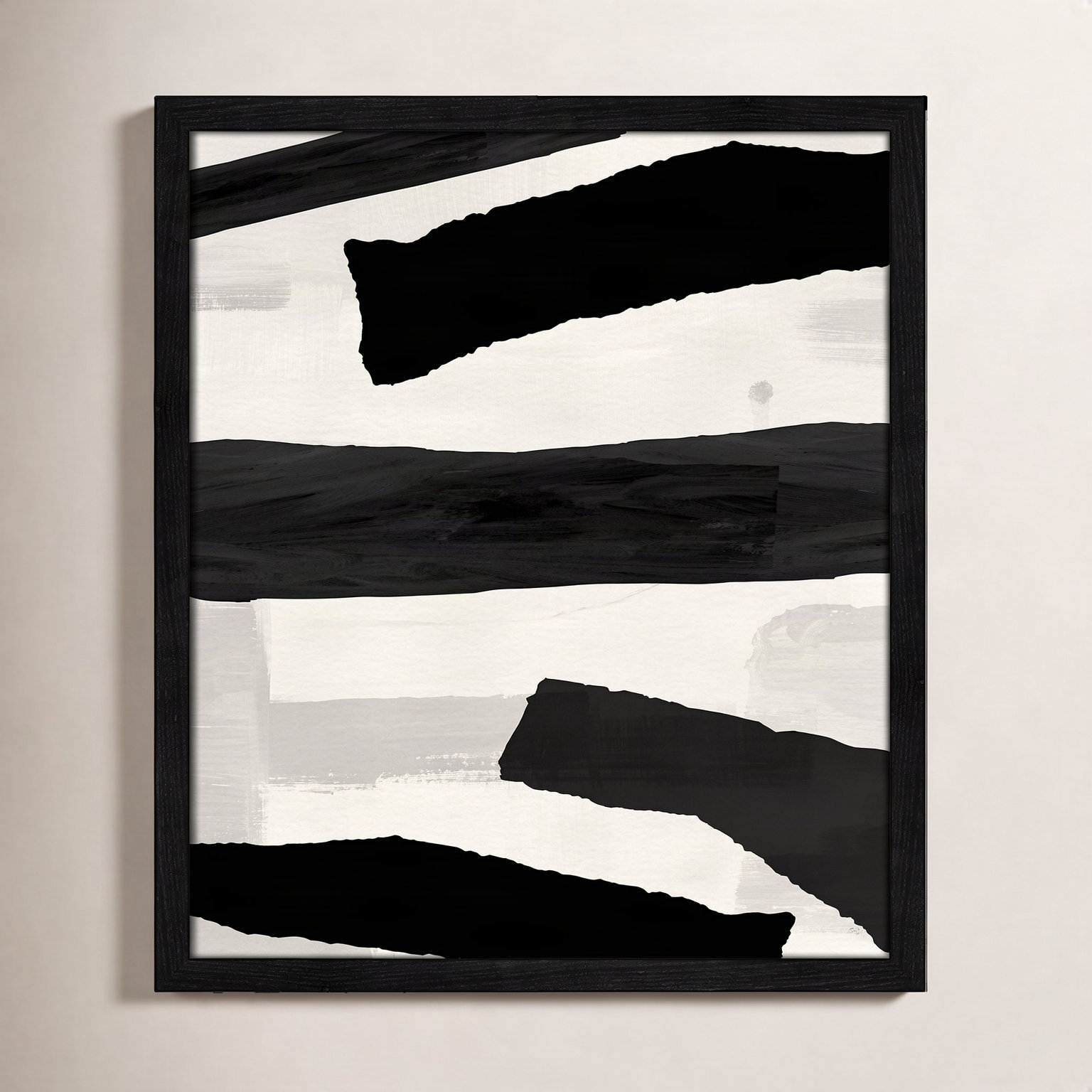 Mountain Paths I Print, 19" H x 16" W x 0.75" D, Black